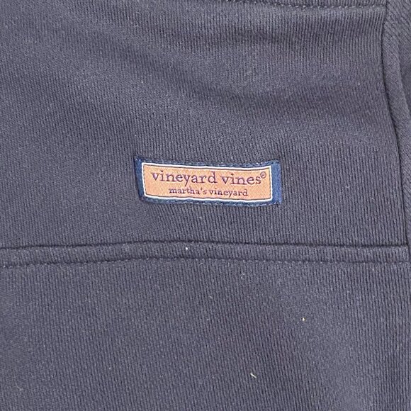 Vineyard Vines Women's Quarter-Zip Navy Sweatshirt Pullover Size Medium - Picture 2 of 7